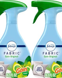 Febreze Odor-Fighting Fabric Refresher with Gain, Original, 16.9 fl oz, Pack of 2