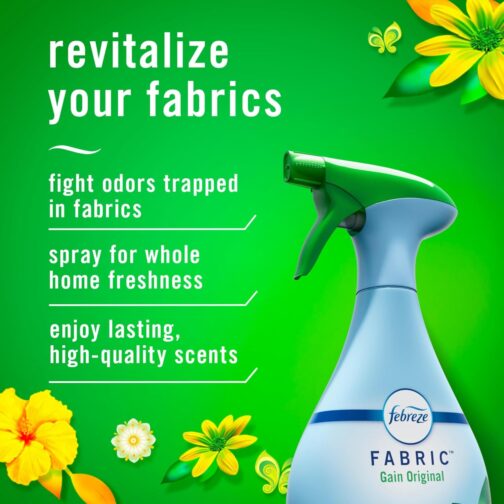 Febreze Odor-Fighting Fabric Refresher with Gain, Original, 16.9 fl oz, Pack of 2 - Image 3