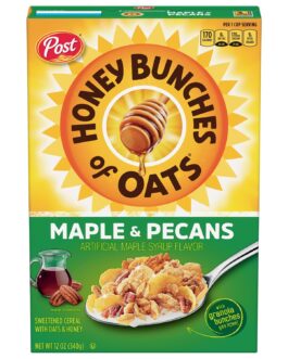 Honey Bunches of Oats Maple Pecan, Heart Healthy, Low Fat Cereal, made with Whole Grains, 12 Ounce
