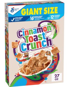 Cinnamon Toast Crunch Breakfast Cereal, Crispy Cinnamon Cereal, Giant Size, 27 oz