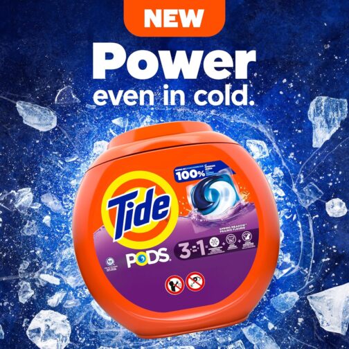 Tide PODS Laundry Detergent Pacs, Spring Meadow Scent, 112 Count, Concentrated Laundry Soap Detergent, Stain Remover and Color Protector, Tide PODS Laundry Detergent - Image 4