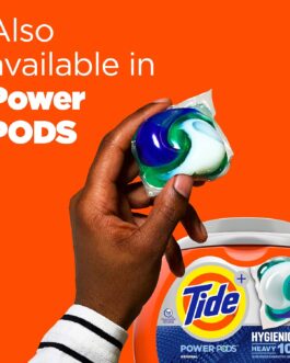 Tide Hygienic Clean Heavy 10x Duty Power PODS Laundry Detergent Pacs, Spring Meadow, 63 count, For Visible and Invisible Dirt