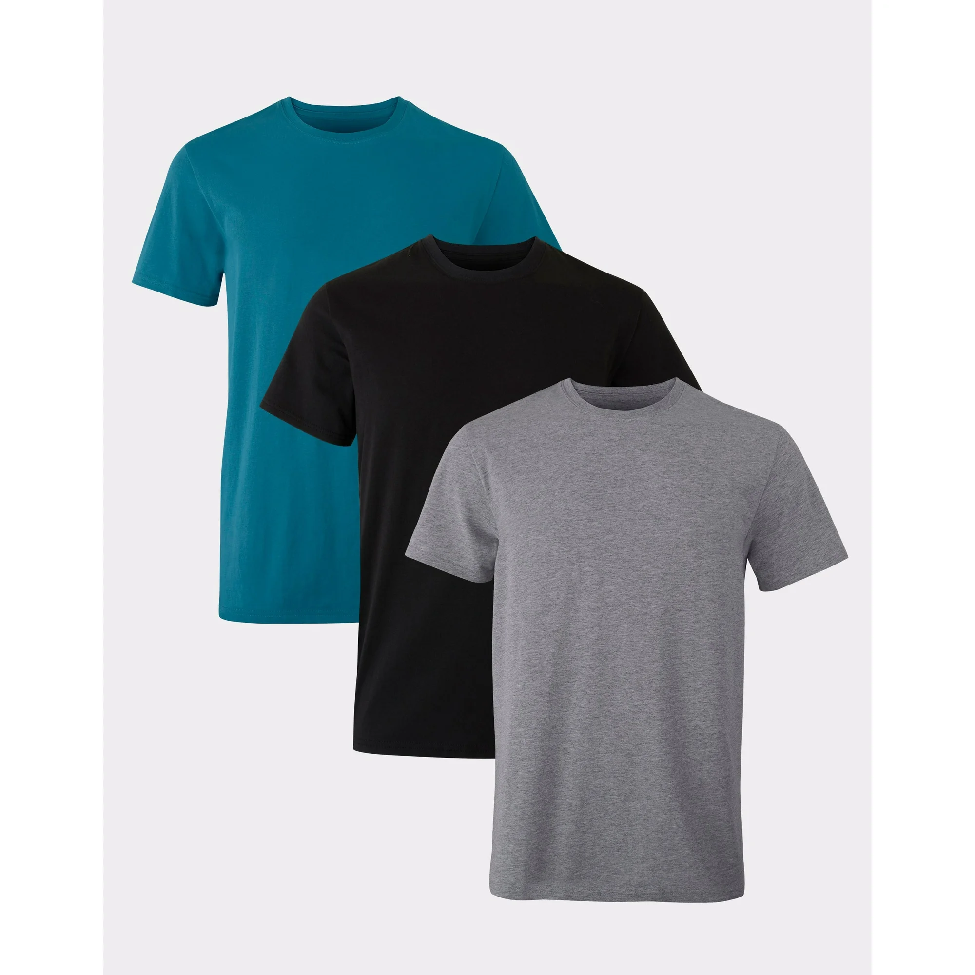 Hanes Originals Men’s Stretch Crewneck T-Shirt, Moisture-Wicking, Assorted, 3-Packs