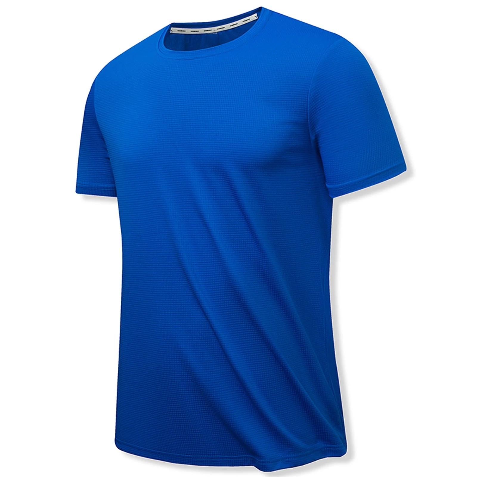 Symoid Workout T-shirts for Men Big and Tall- Value Summer Turndown Collar Big and Tall Casual Blue Men's Tee Shirts - Image 3